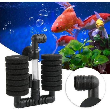 Filtre Mini Double Tête pour Aquarium Bio Éponge Filtre à Eau Silencieux AUTRES (1/5)