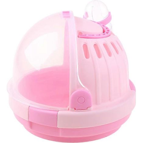 Petite cage de transport pour hérisson, hamster, chinchilla et furet, avec bouteille d’eau intégrée. (1/4)