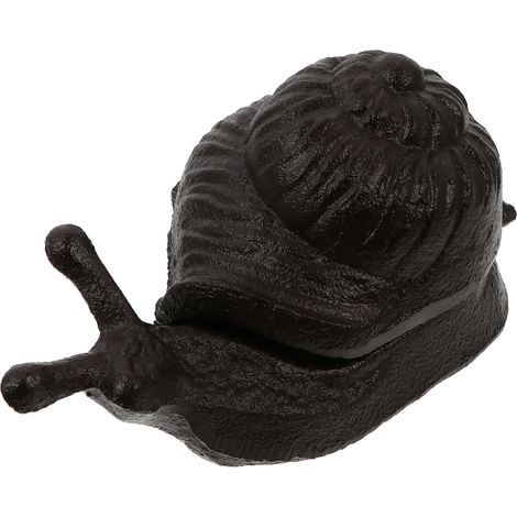 Boîte de Rangement pour Clés en Fonte Noire Design Escargot, Décoration Élégante pour Bureau ou Maison, Cache Clés Sécurisé et Fonctionnel