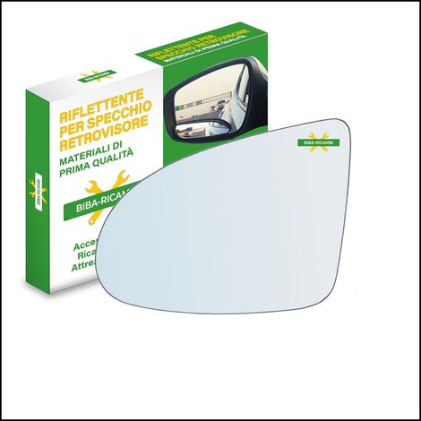 Vetro specchio retrovisore cromato lato sx-guidatore per audi a2 (8z0) dal 2000-