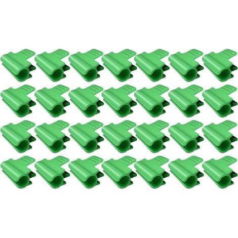 Lot de 40 clips pour serre de jardin,clips pour tube d'ombrage de jardin pour support saisonnier des plantes, filet à oiseaux, filet de jardin, accessoires en tissu d'ombrage (11 mm)