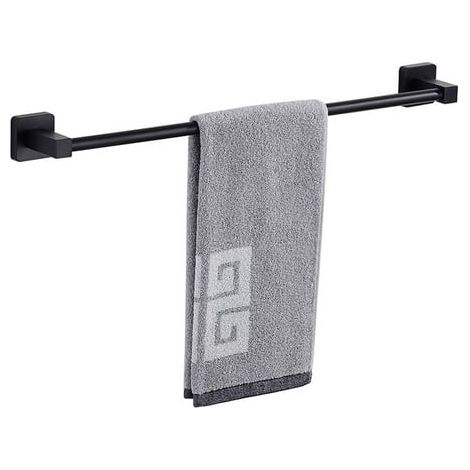 Vtizikl Porte-serviettes, porte-serviettes en métal noir de 24 pouces pour salle de bain (noir mat, 24 pouces (60 cm)) (1/3)