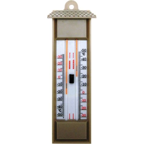 Thermomètre de jardin sans mercure – Longueur 230 mm – Largeur 77 mm – Plage de température -30°/50°C – Précision +/-1°C – Stil