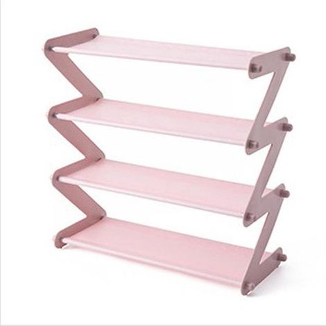 Stainless Steel Shoe Rack Multifunctional Group Device Rack Student Dormitory Non-woven Multilayer Simple Storage Shoe Rack (1/2)