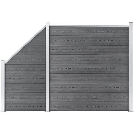 vidaXL Pannelli Recinzione WPC 1 Quadrato 1 Inclinato 273x186 cm