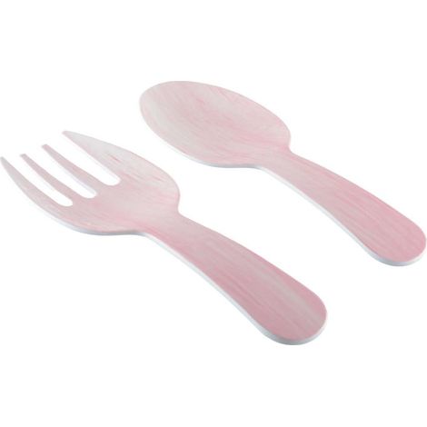 Couverts à salade en mélamine rose pour service de table et cuisine 27 x 9,5 x 1 cm - PANGIVO (1/4)