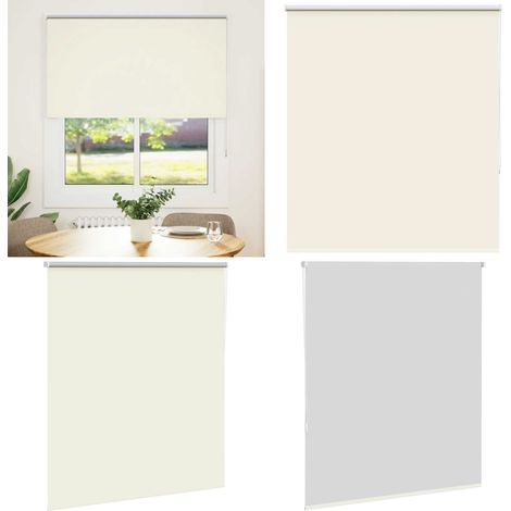 vidaXL Verdunkelungsrollo Cremeweiß 135x130cm Stoffbreite 131,6cm (1/5)