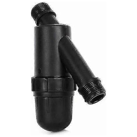 Filtre à mailles pour irrigation, filet de filtration métallique pour arrosage de jardin, tamis en acier inoxydable (1 pièce, noir) (1/4)