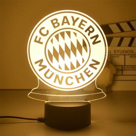 Veilleuse LED 3D pour chambre d'enfant aux couleurs du Liverpool Football Club, avec motif dessin animé