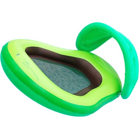 Fauteuil gonflable de piscine en PVC en forme d'avocat avec filet pare-soleil pour piscine et loisirs aquatiques (1/5)