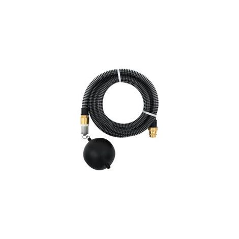Saugschlauch mit Messinganschlüssen, schwarz, 1,1 Zoll, 3 m, PVC-Crezuo