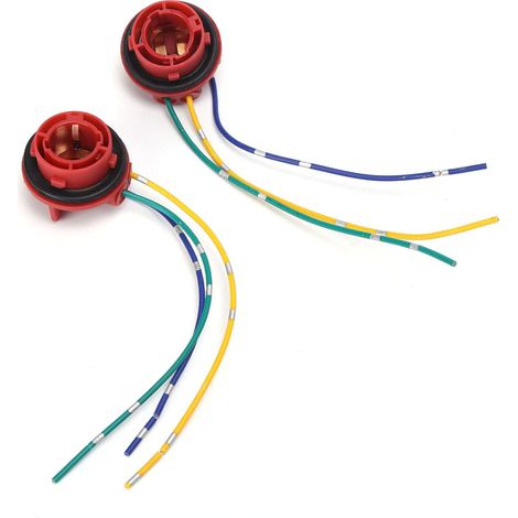 Adaptateur D'ampoule LED 12V 1157, 2 Pièces, Douille, Clignotant, Feux de Freinage, Lampes DRL Rouges pour Modèles de Voiture
