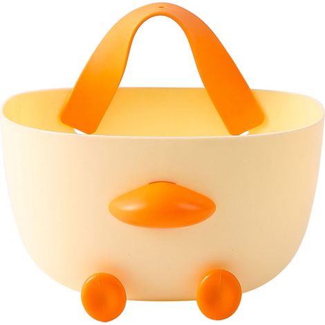 Panier à fruits suspendu en PP, mignon et décoratif, avec support mural pour pommes de terre, gingembre, oignons et ail, et adhésif au dos, idéal pour le garde-manger et la cuisine. (1/4)