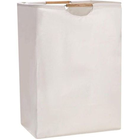 Panier Linge Pliable40 5627 cmPanier Linge Grande Capacit Pliable Tissu Oxford avec Manche en Bois Corbeille a Linge PZCC (1/4)