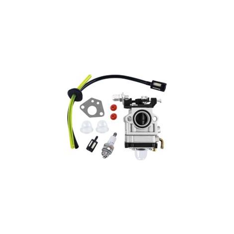 Carburador ZVD para desbrozadoras de 52 cc, 49 cc y 43 cc - Kit de carburador con junta, manguera, bujía y filtro de combustible. Carburador para desbrozadora y cortacésped - Crezuo (1/3)