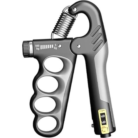 Hand Gripper - Adjustable Resistance 5-100 Kg - With Digital Counter - For Forearm And Grip Training - 1 Unit (1/5)