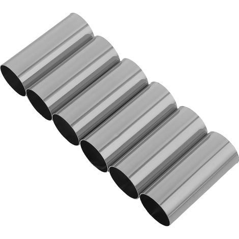 Manchons Métalliques pour Douilles E14 Candélabres, Couvercles de Tubes Bougie en Chrome, Protection Thermique pour Luminaires Suspendus Vintage, Lot de 6 Pièces, Éclairage (1/5)