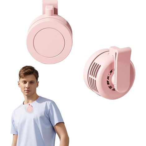 Mini-Klemmventilator mit 3 Geschwindigkeitsstufen und 360°-Drehung, Pink (1/5)