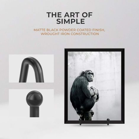 paquet de 2 Supports de plaque pour affichage – Présentoir de support de plaque de 4,5 pouces + support de support de cadre en métal pour photo, assiette décorative, livre, chevalet photo (1/3)