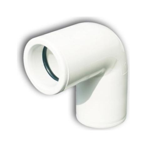 Curva ad angolo 90° per tubo scarico condensa tecnosystemi tcr-21, bianco, tec 11126311