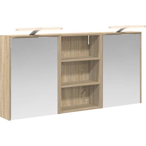 Maison Exclusive - Set di Armadi da Bagno con lo scaffale 3 pcs 126 x 16 x 62.5 cm