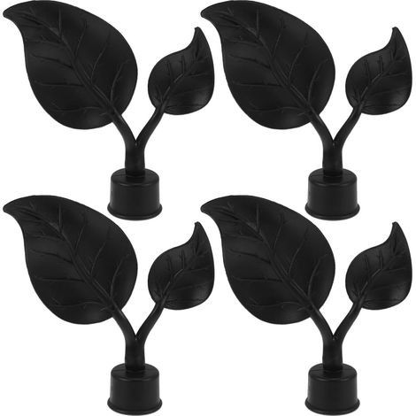 4 pièces Embouts de Tringle à Rideau Plastique Décoration de Bout de Barre pour Rideaux Caps Résistants et Faciles à Nettoyer Accessoires Classiques pour Salon et Chambre (1/5)