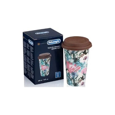 Mug thermique en ceramique a double paroi fleurs multicolores de 300 ml DeLonghi - 5513284491