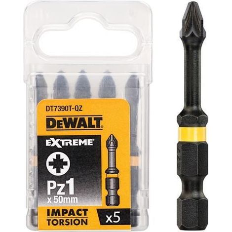 PUNTA DE IMPACTO DEWALT PZ1x50 5 uds. TORSIÓN DE IMPACTO EXTREMA