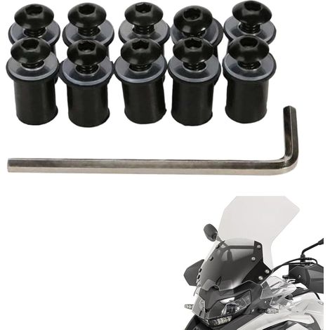 Kit Boulons Vis Pare-Brise Fixation Écrou Noir (1/5)