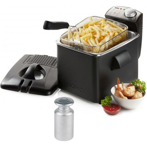 Kaltzonen Fritteuse Edelstahl mit Filter 4,5Ltr. 3200W & Salzstreuer (1/5)
