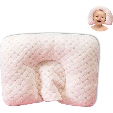 1 oreiller pour enfant, respirant en coton, 26 × 20 × 4 cm, adapté aux nouveau-nés, usage polyvalent (1/5)