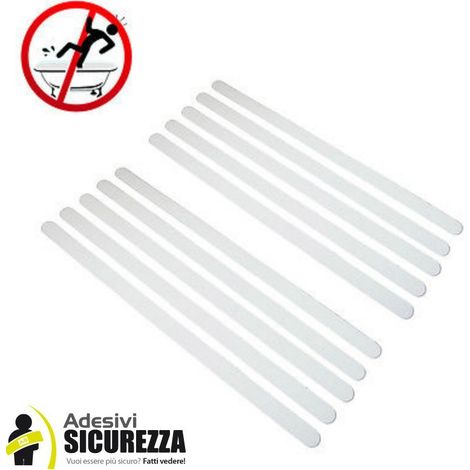 20 Strisce adesive antiscivolo trasparenti per vasca bagno/doccia (1/5)