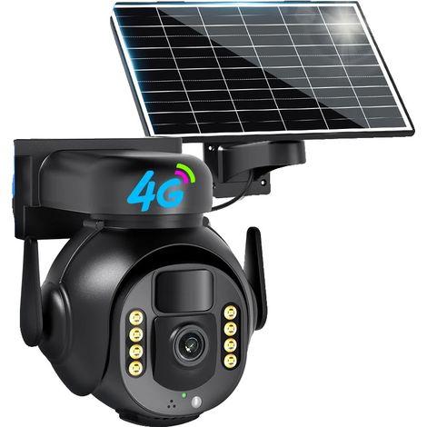 Cámara de seguridad para exteriores, conectividad 4G, diseño resistente al agua, 8MP, tarjeta de 64GB, enchufe europeo. (1/5)