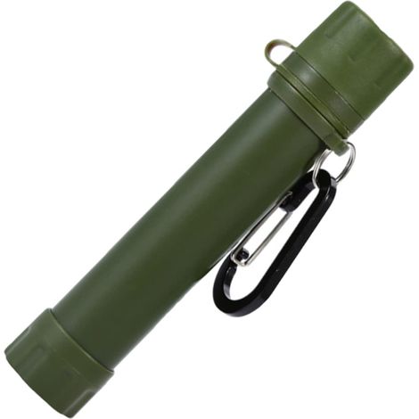 Purificador de agua portátil: filtro compacto reutilizable, pajita de filtro ligera para supervivencia, senderismo, lluvia.
