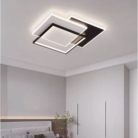 Lustre LED avec Telecommande Chiara 98WLumiere Gradable Noir (1/5)