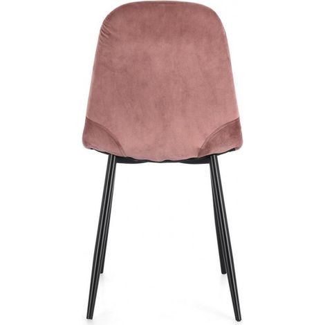 Sedia Irelia da Interno in Velluto colore Rosa Stile Moderno (1/5)