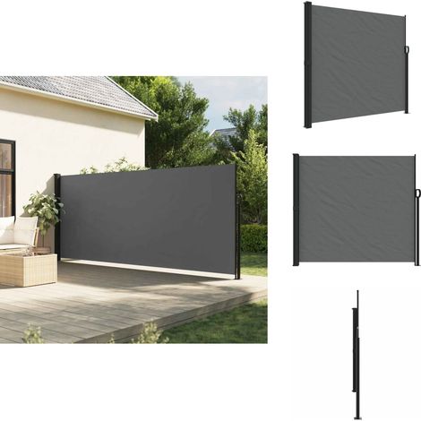 Seitenmarkise Ausziehbar Anthrazit 180x300 cm - Seitenmarkise - Gartensonne - Sonnenbeschattung - Balkonmarkise - Terrassenmarkise (1/5)