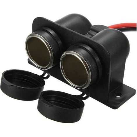 Allume cigare Socket,Double trou Imperméable Marine Grade 12V / 24V DC prise allume-cigare， Outlet pour Voitures à moteur et bateaux-LIAIKI (1/5)