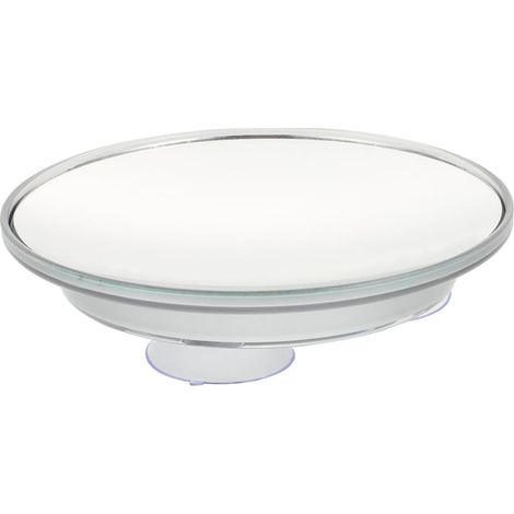 Miroir Grossissant Lumineux 30x à Ventouse en Acrylique Argenté, Miroir Compact Concave pour Usage Salle de Bain (1/5)