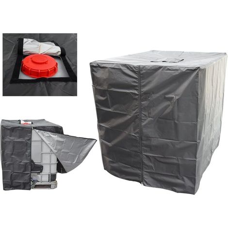 IBC Housse de réservoir 420D Bâche pour réservoir d'eau 1000L Housse de protection Housse de protection Convient pour conteneurs Réservoir d'eau de pluie (1/5)