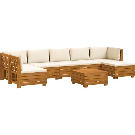 Maison Exclusive - Outdoor-Sofagarnitur mit Kissen 8 Stück Braun