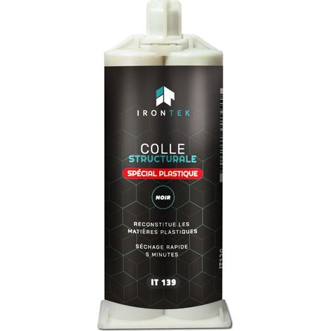 COLLE STRUCTURALE NOIR 2K PLASTIQUE 5 MIN SERINGUE 50ML