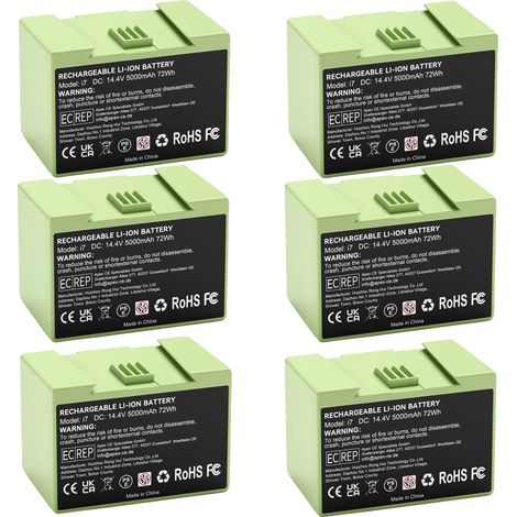 Remplacement de batterie pour Roomba, capacité de 5000mAh, rechargeable, 6BAT (1/2)