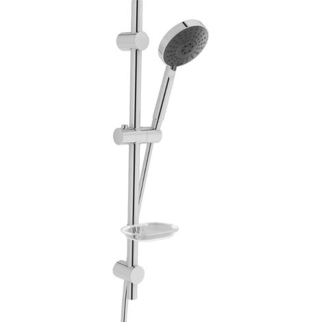 Rociador de ducha VitrA Master Slot de 3 chorros con barra, jabonera y flexo