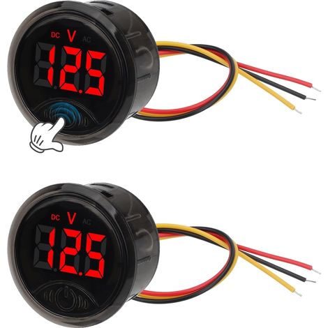 Voltmètre De Batterie, Jauge De Tension Dc 0-120v, Voltmètre Numérique 12v Avec Interrupteur Tactile Et Alarme De Basse Tension (1/5)