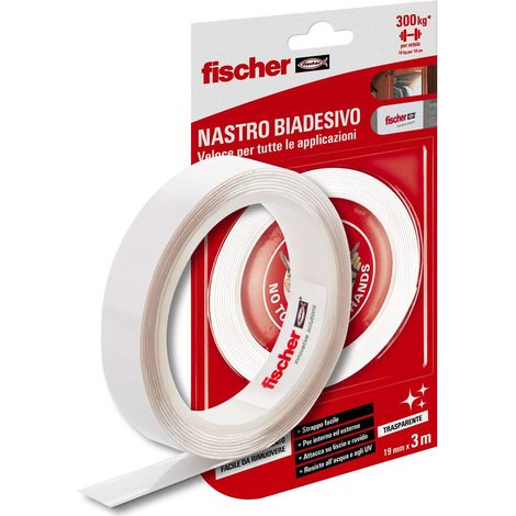 Nastro Biadesivo Trasparente 19mm x 3m Fischer - 552162 (1/4)