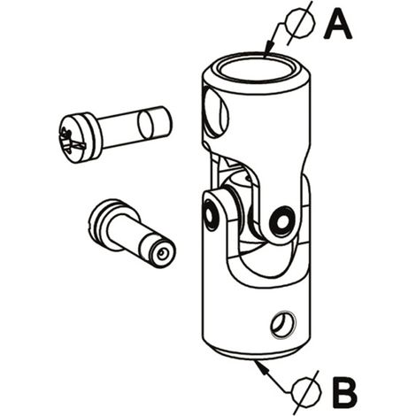 Itar – Genouillères pour volet roulant – Acier zingué passivé – Rotule alu anodisé – Angle de travail 30° maxi