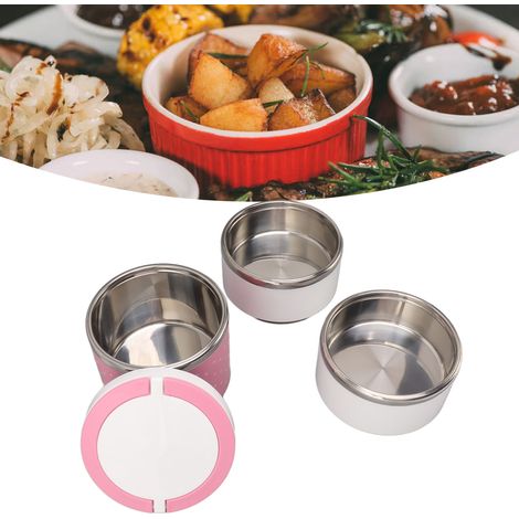 Boîte à lunch isotherme en acier inoxydable, boîte hermétique pour aliments, boîte à lunch portable, seau à lunch, boîte bento, cadeau, rose (1/5)