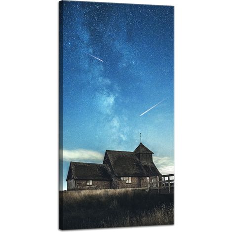 Impression sur toile Espace Étoiles filantes 40x80 cm