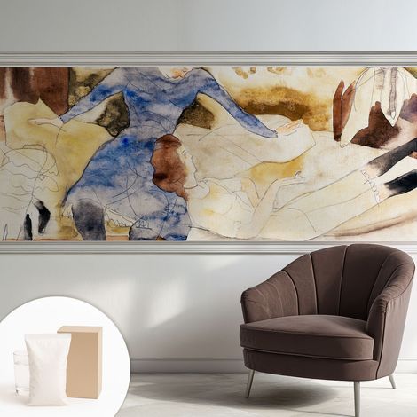 Papier peint intissé pour salon chambre à coucher peint imprimé pour mur - Colle incluse gratuite Sérénité féminine 250x104 cm (1/5)
